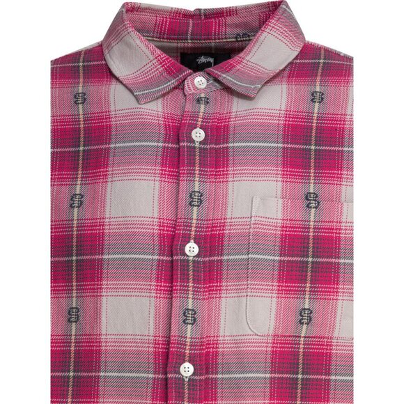 Stüssy Motif Plaid Shirt Tag Size L Men - Picture 3 of 4
